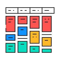 blocking time management icon color illustration vector
