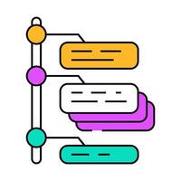 task batching time management icon color illustration vector