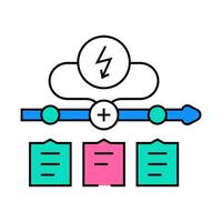 hacking time management icon color illustration vector