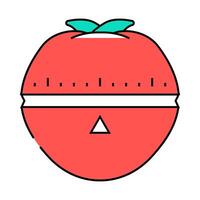 pomodoro technique time management icon color illustration vector