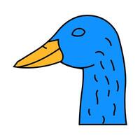 goose animal icon color illustration vector