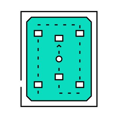court croquet game icon color illustration