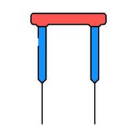 hoop croquet game icon color illustration vector