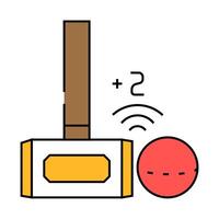 double tap croquet game icon color illustration vector