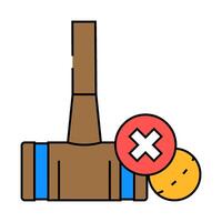 fault croquet game icon color illustration vector