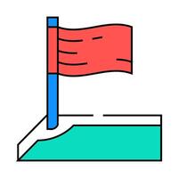 corner croquet game icon color illustration vector