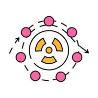 fuel cycle nuclear energy icon color illustration vector