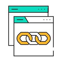 canonicalization seo icon color illustration vector