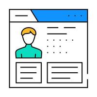 persona ux ui design icon color illustration vector