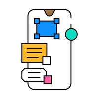 interaction design ux ui icon color illustration vector