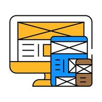 mockup ux ui design icon color illustration vector