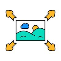 responsive images seo icon color illustration vector