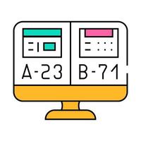 ab testing ux ui design icon color illustration vector