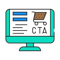 call to action cta ux ui icon color illustration vector