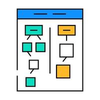 affinity diagram ux ui design icon color illustration vector