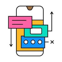 hierarchy ux ui design icon color illustration vector