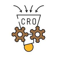 conversion rate optimization cro icon color illustration vector