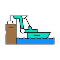 wave plant tidal power icon color illustration vector
