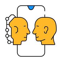 human computer interaction hci icon color illustration vector