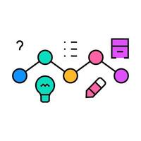 design sprint ux ui icon color illustration vector