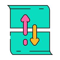 scroll hijacking ux ui design icon color illustration vector