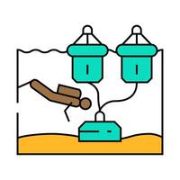 wave farm installation tidal icon color illustration vector