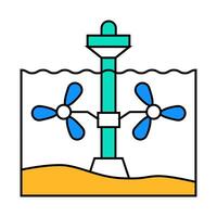range systems barrages tidal icon color illustration vector