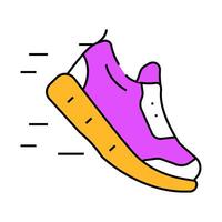 running shoes icon color illustration vector