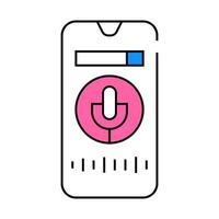 voice search optimization seo icon color illustration vector
