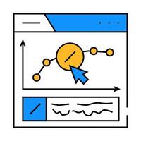 organic click through rate seo icon color illustration vector