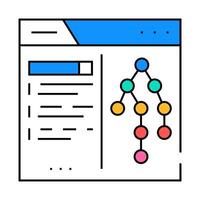 search algorithm seo icon color illustration vector