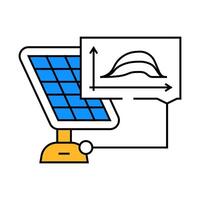 energy efficiency solar panel icon color illustration vector