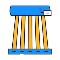 heating solar panel icon color illustration vector
