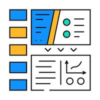 webinar presentation icon color illustration vector