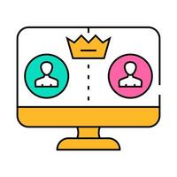 moderator control icon color illustration vector