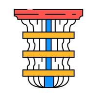 computer quantum technology icon color illustration vector