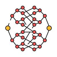 algorithm quantum technology icon color illustration vector