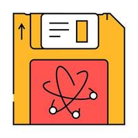 memory quantum technology icon color illustration vector