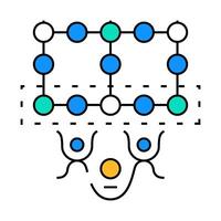 simulation quantum technology icon color illustration vector