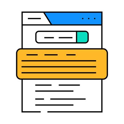featured snippet seo icon color illustration