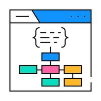 structured data markup seo icon color illustration vector