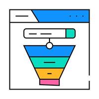 search intent seo icon color illustration vector