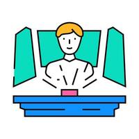 tech conventions enthusiast icon color illustration vector