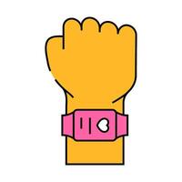 wearable tech enthusiast icon color illustration vector