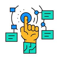 cutting edge technology tech enthusiast icon color illustration vector