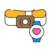 wearable fitness tech enthusiast icon color illustration vector