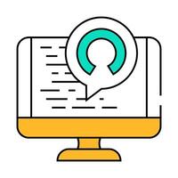 open source tech enthusiast icon color illustration vector