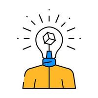innovation seeker tech enthusiast icon color illustration vector