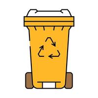 bin waste sorting icon color illustration vector