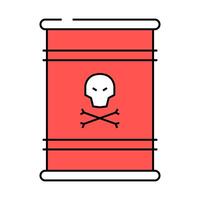 hazardous waste sorting icon color illustration vector